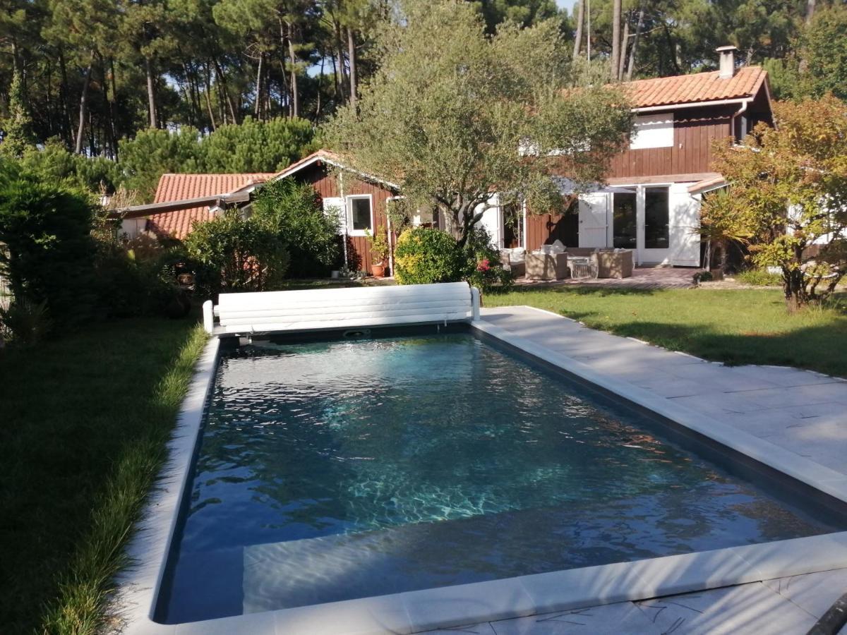 Maison Familiale En Bois Avec Piscine, Proche Du Bassin Гюжан-Местрас Экстерьер фото